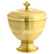 Ciborium two types of gilded brass 20 cm s1