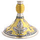 Calice oro foglie ed uva argento 21 cm s3