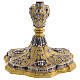 Baroque-style golden brass chalice, 8 in s3