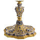 Baroque-style golden brass chalice, 8 in s5