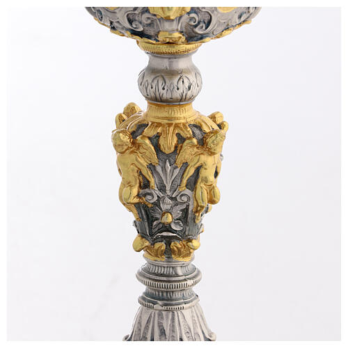Gold silver chalice holy angels, 22 cm 5