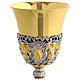 Gold silver chalice holy angels, 22 cm s2