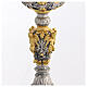 Gold silver chalice holy angels, 22 cm s5