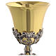 Calice baroque or argent 23 cm s7
