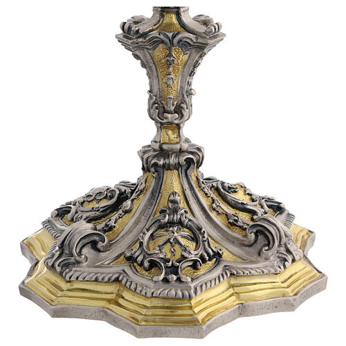 Cálice barroco em ouro e prata 23 cm 8