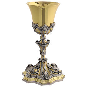Baroque chalice gold silver, 23 cm