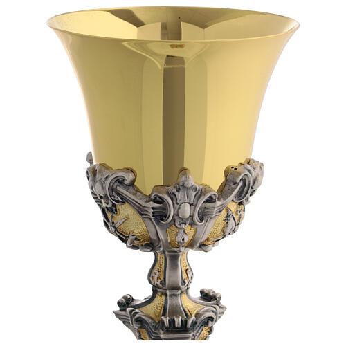 Baroque chalice gold silver, 23 cm 2