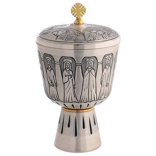 Chalice and ciborium metal Apostles and Evangelists, 20 cm 3