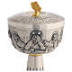 Chalice and Ciborium Last Supper in chiseled metal, 20 cm s5