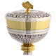Chalice and ciborium chiseled metal swirls, 20 cm s6