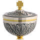 Chiseled silver chalice and ciborium with IHS, 8 in s5