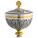 Chiseled silver chalice and ciborium with IHS, 8 in s10