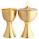 Golden chalice and ciborium with lid, 10 in s1