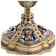 Life of Christ chalice with silver cup, blue and burgundy crystals, 10 in s3