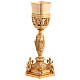 Baroque chalice with silver cup, angels of Faith Hope Charity, 12 in s1
