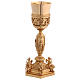 Baroque chalice with silver cup, angels of Faith Hope Charity, 12 in s5