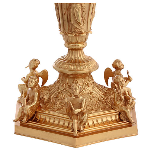 Calice baroque coupe argent anges Foi Espérance Charité 30 cm 4