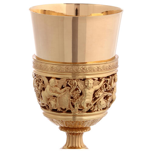 Calice baroque coupe argent anges Foi Espérance Charité 30 cm 6