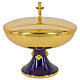 Calice et ciboire Création base émail rouge croix finition dorée 20 cm s3