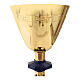 Calice ottagonale resurrezione lapis spighe coppa incisa 25 cm s2