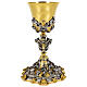 Baroque Chalice Mary Joseph Angels Lost Wax Casting Silver Two-Tone Finish s1