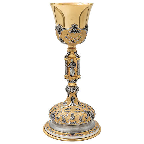 Calice Passione Di Cristo coppa argento finitura due colori 1