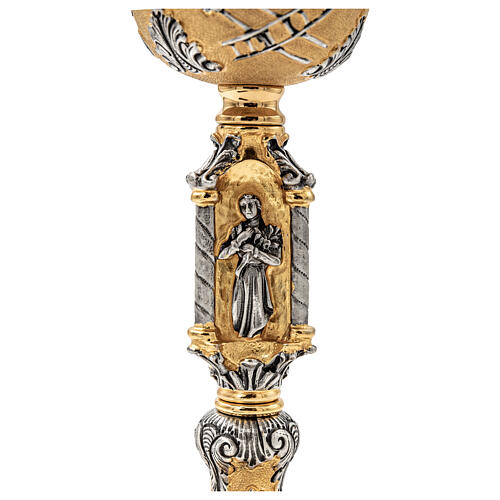 Chalice Passion of Christ silver cup dual-tone finish 2