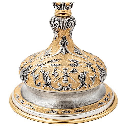 Chalice Passion of Christ silver cup dual-tone finish 7