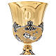 Chalice Passion of Christ silver cup dual-tone finish s6