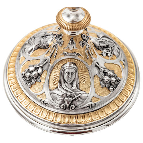 Chalice and Ciborium Saints and Passion Symbols Lost Wax Casting Dual Finish 4