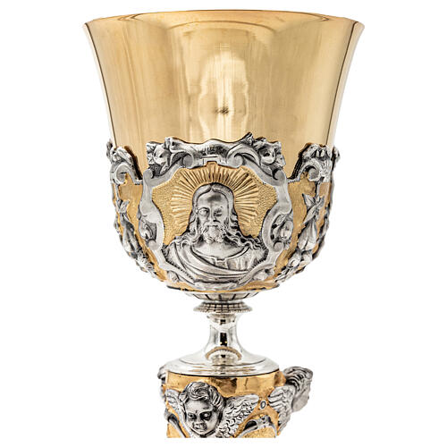 Chalice and Ciborium Saints and Passion Symbols Lost Wax Casting Dual Finish 10