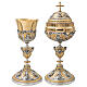 Chalice and Ciborium Saints and Passion Symbols Lost Wax Casting Dual Finish s1
