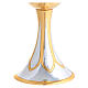 Calice incisione geometrica ottone bicolore Molina 20 cm s3