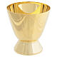 Small chalice, 2.8 in, brass, simple gold finish s1