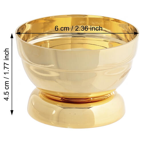 Petit calice deux espèces 4,5 cm en laiton, finition dorée 2
