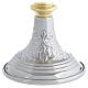 Vinetum chalice and ciborium in bicoloured brass with grape-cluster decoration s4