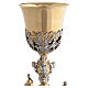 Two-tone brass chalice, 23 cm The Three Theological Virtues s3