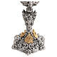 Calice avec Saints laiton bicolore style gothique hauteur 25 cm s4