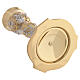 Calice ottone dorato con decori argentati 28 cm stile Barocco s11
