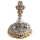 Calice en laiton bicolore 28 cm anges et Passion du Christ s8