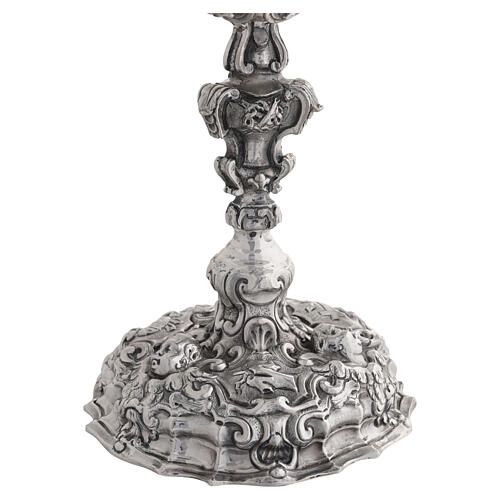 Kielich symbole Męki Pańskiej, mosiądz dwukolorowy, 28 cm 8
