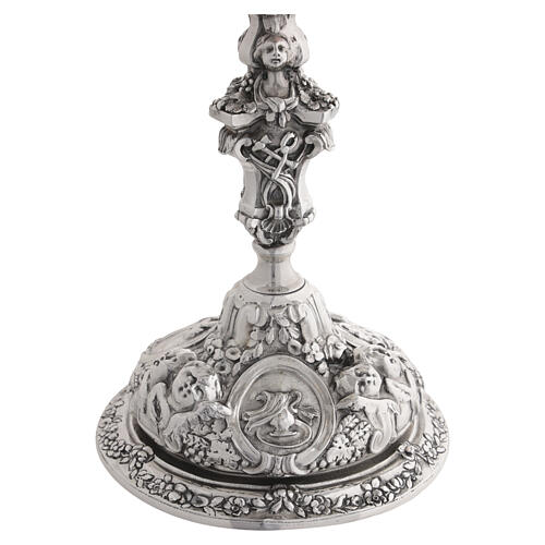 Calice ottone bicolore Passione di Cristo 27 cm 6
