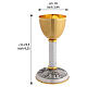 Chalice and Ciborium set in chased metal with silvered leather column s3