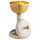 Chalice and Ciborium set in chased metal with silvered leather column s8