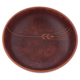 Ceramic paten 16 cm, leather color