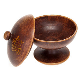 Píxide cerámica con tapa, marrón
