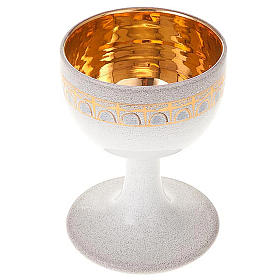 Golden ceramic chalice