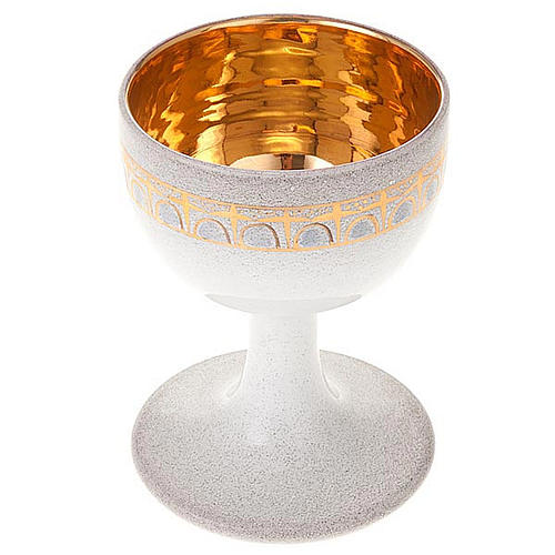 Golden ceramic chalice 1