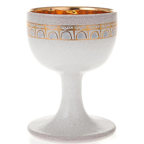 Golden ceramic chalice 2