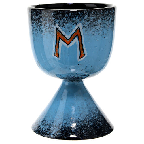 Ceramic chalice with Marian symbol 1